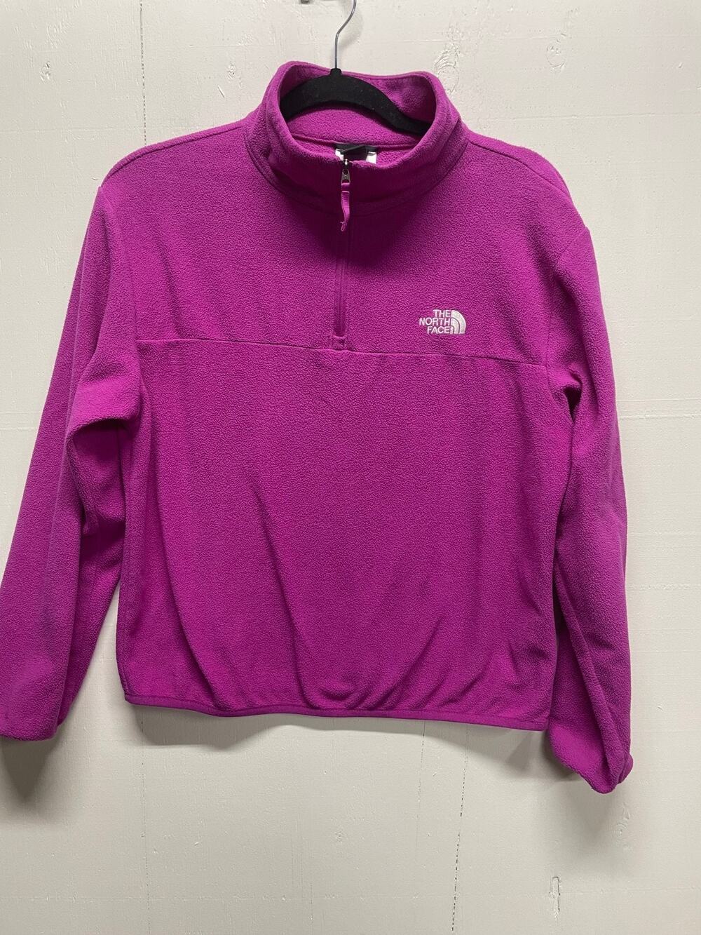 The North Face Womens 1/4 Zip Lightweight Long Sleeve Fleece Magenta Size Small